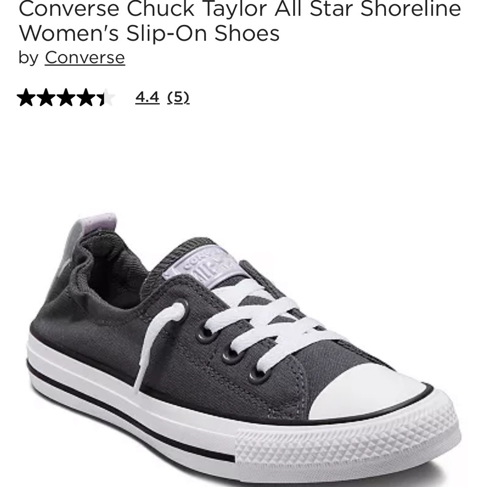 Grey converse Shoreline slip on